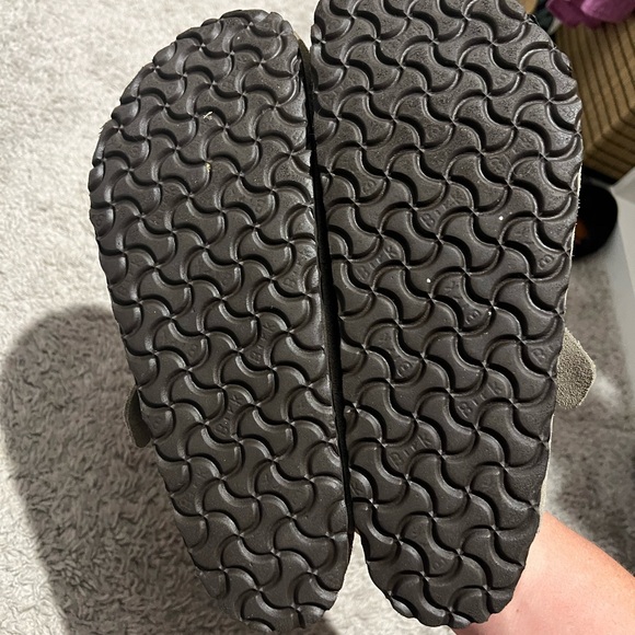 Birkenstock Taupe Soft Footbed Clogs - Picture 2 of 4